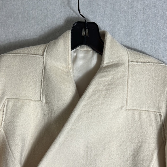 Rick Owens 100% cashmere women luxury jacket coat sz 40 eur 4US ivory new - Picture 2 of 15